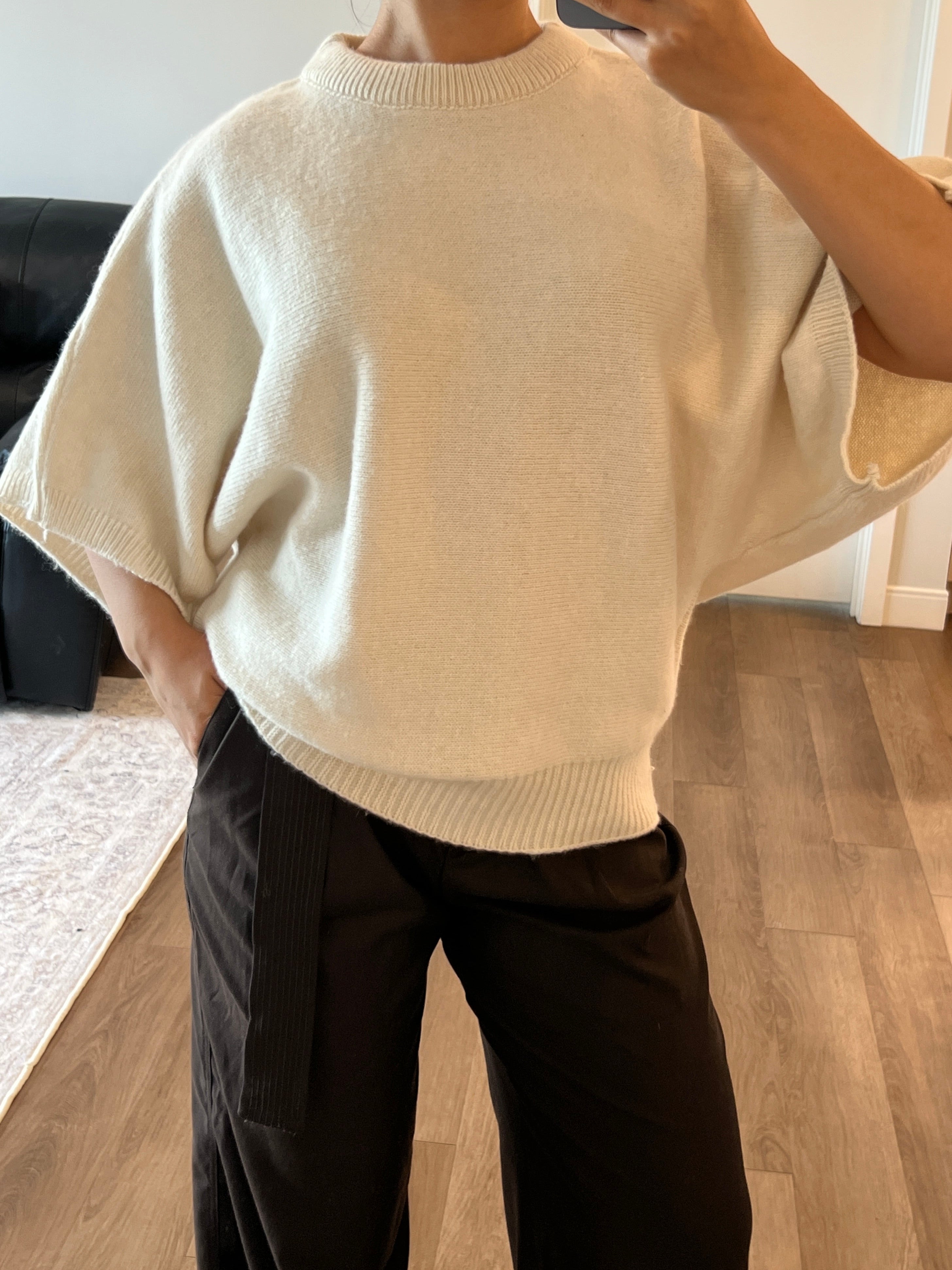 Oversized Batwing Knit Sweater