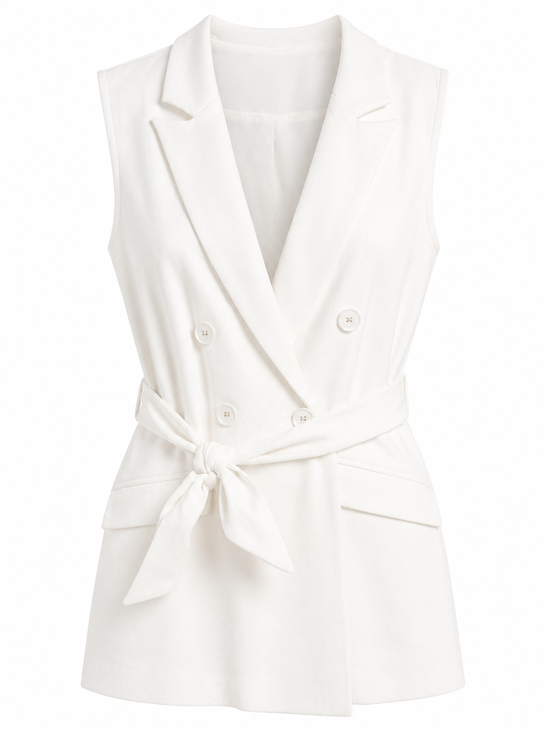 Noir Oversized Belted Vest