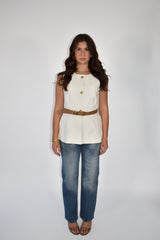 Bordeaux Belted Vest
