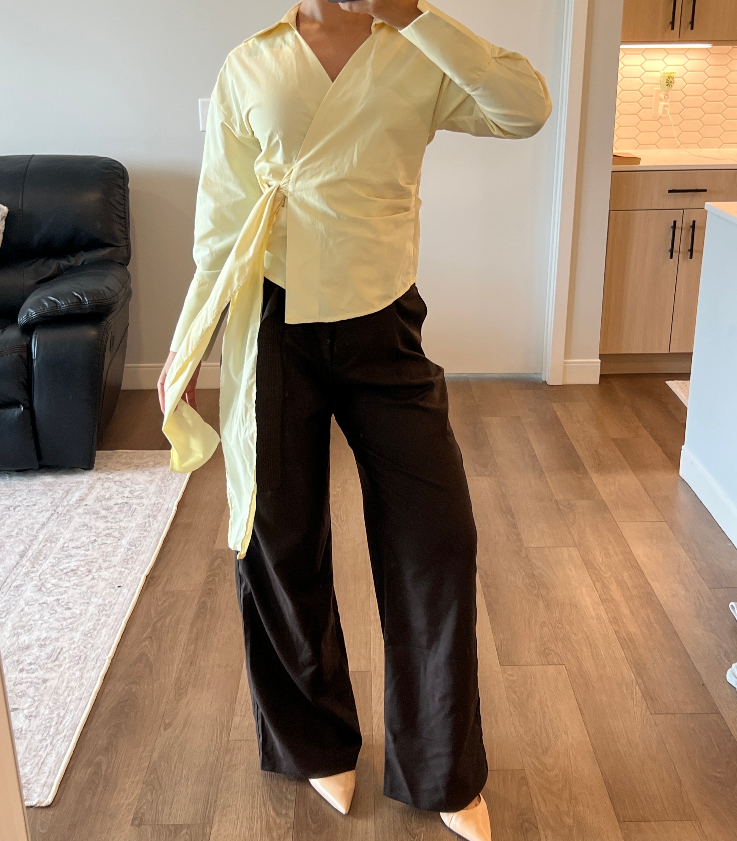 Pleated Belted Trousers