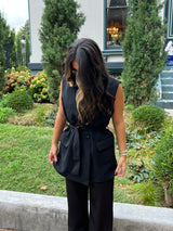 Oversized Belted Vest