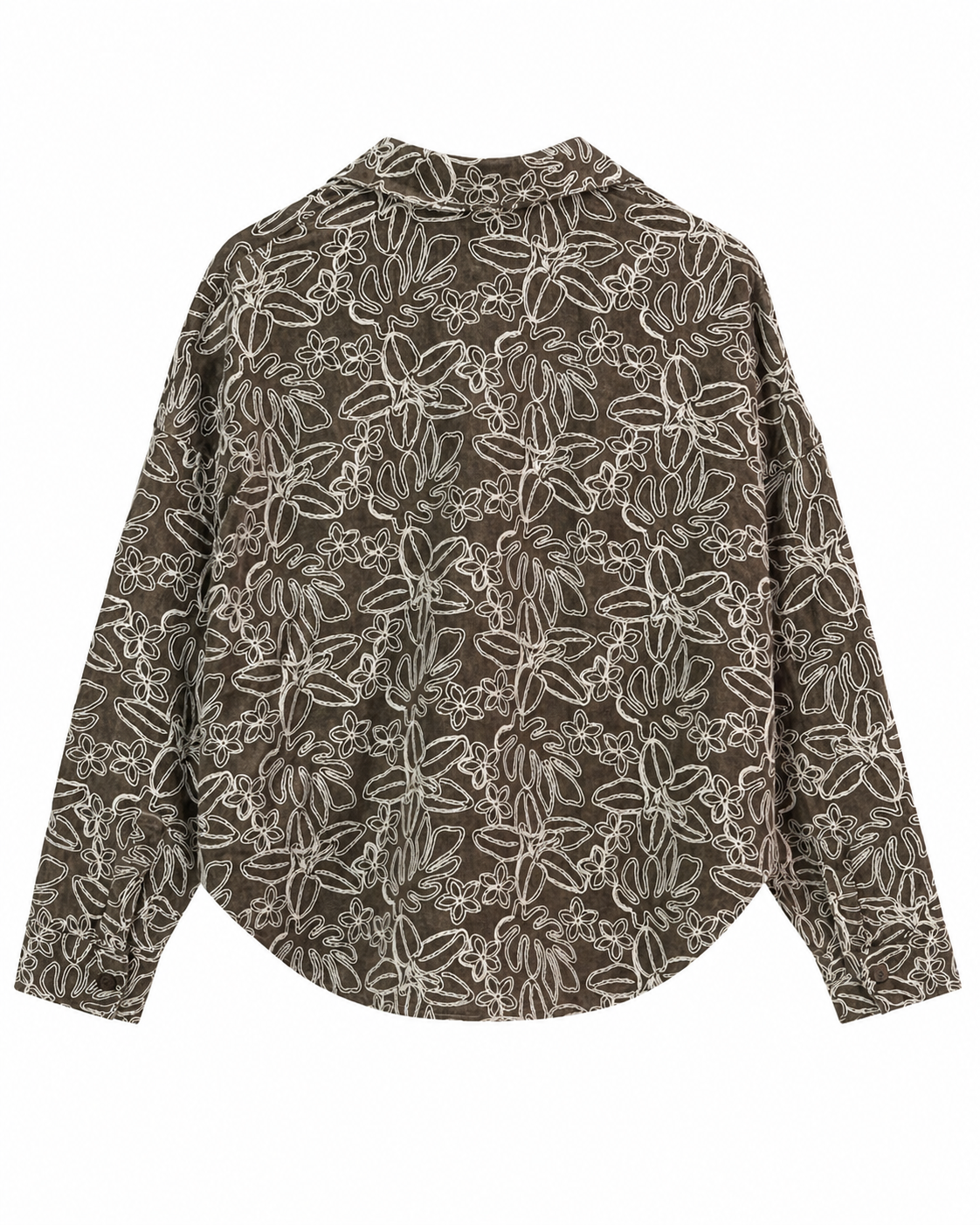 Olive Bloom Embroidered Jacket