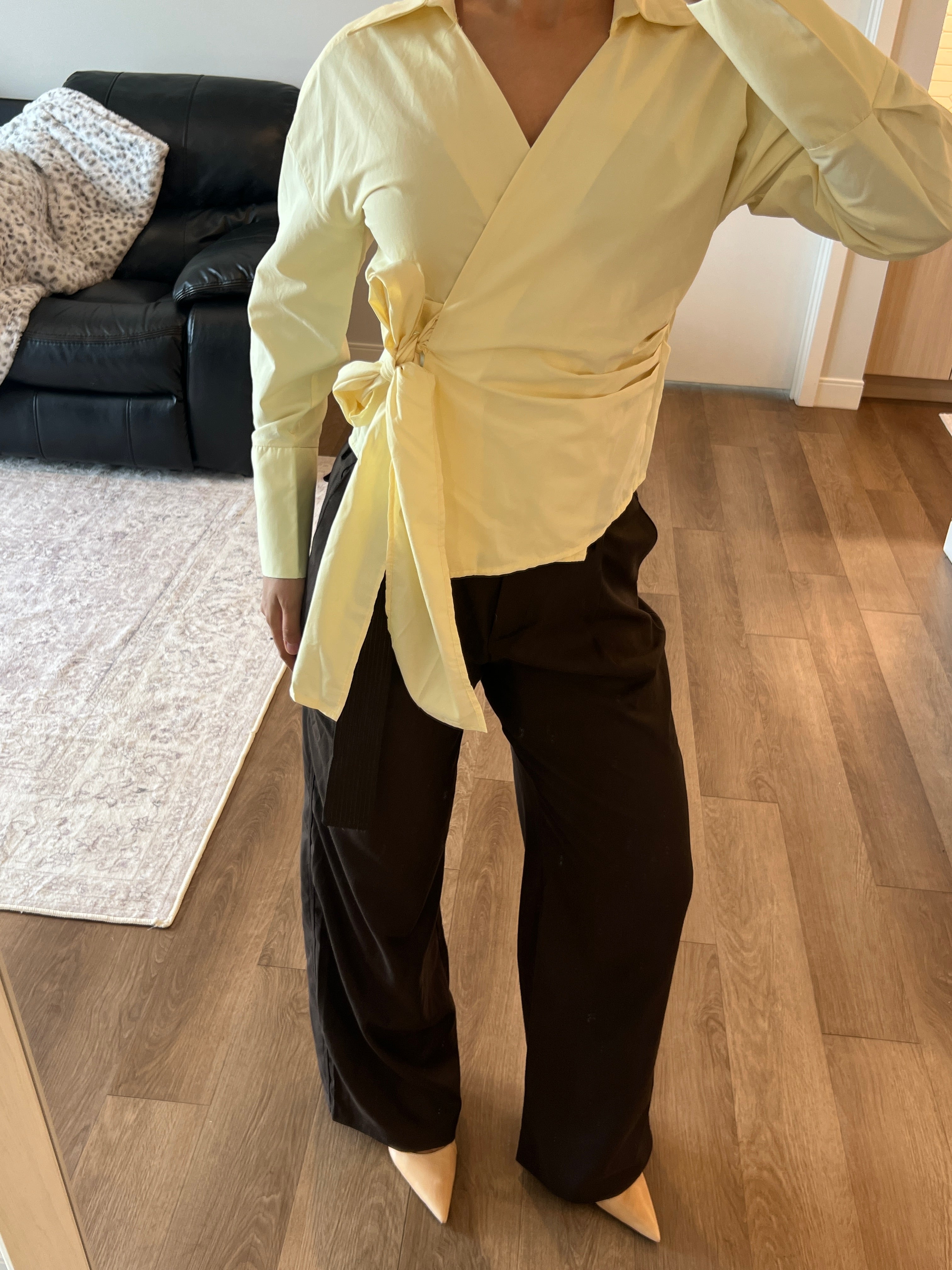 Pleated Belted Trousers
