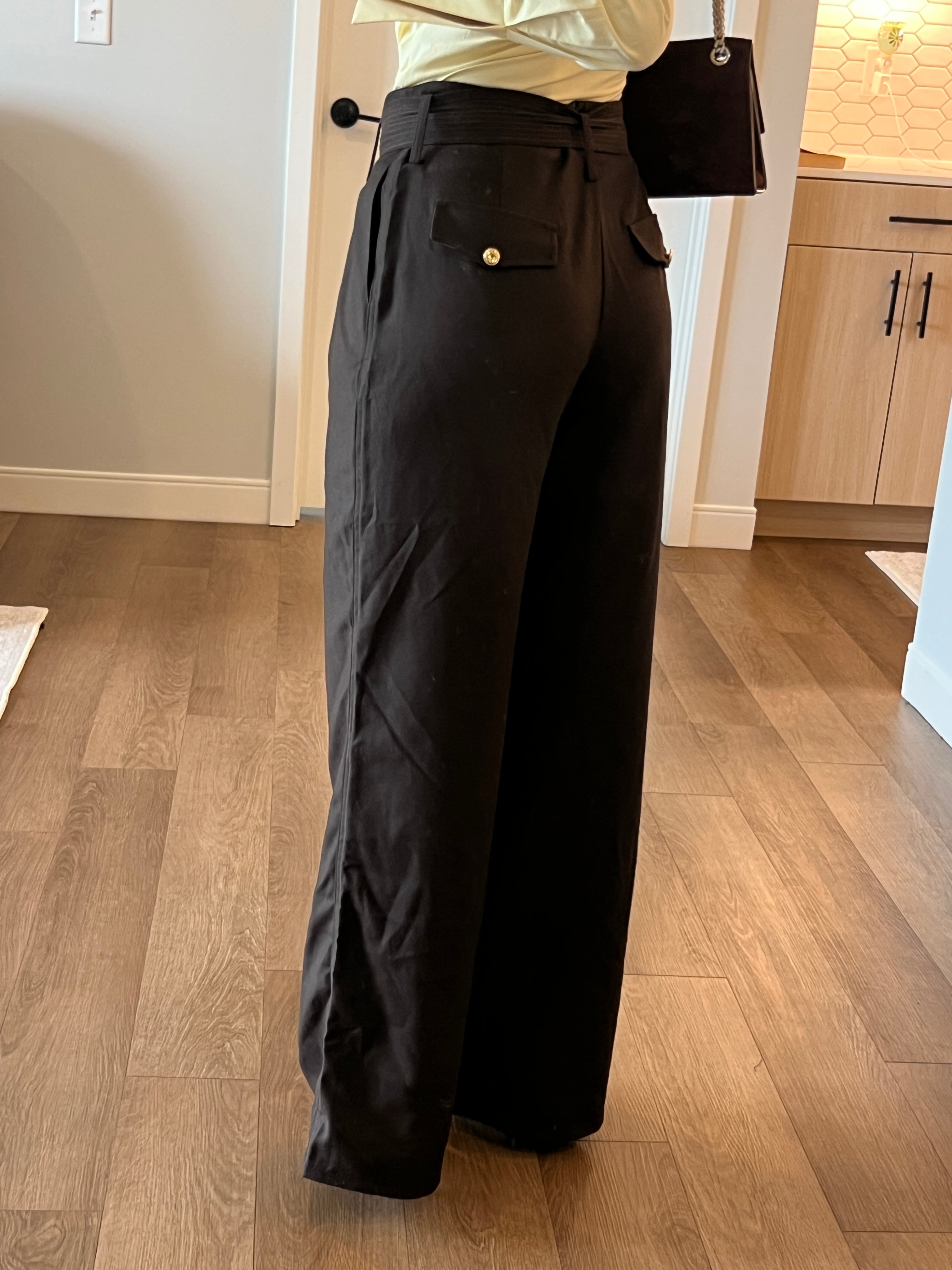 Pleated Belted Trousers