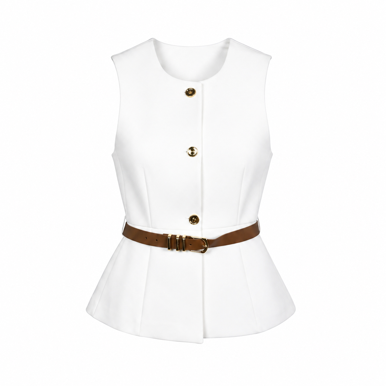 Bordeaux Belted Vest