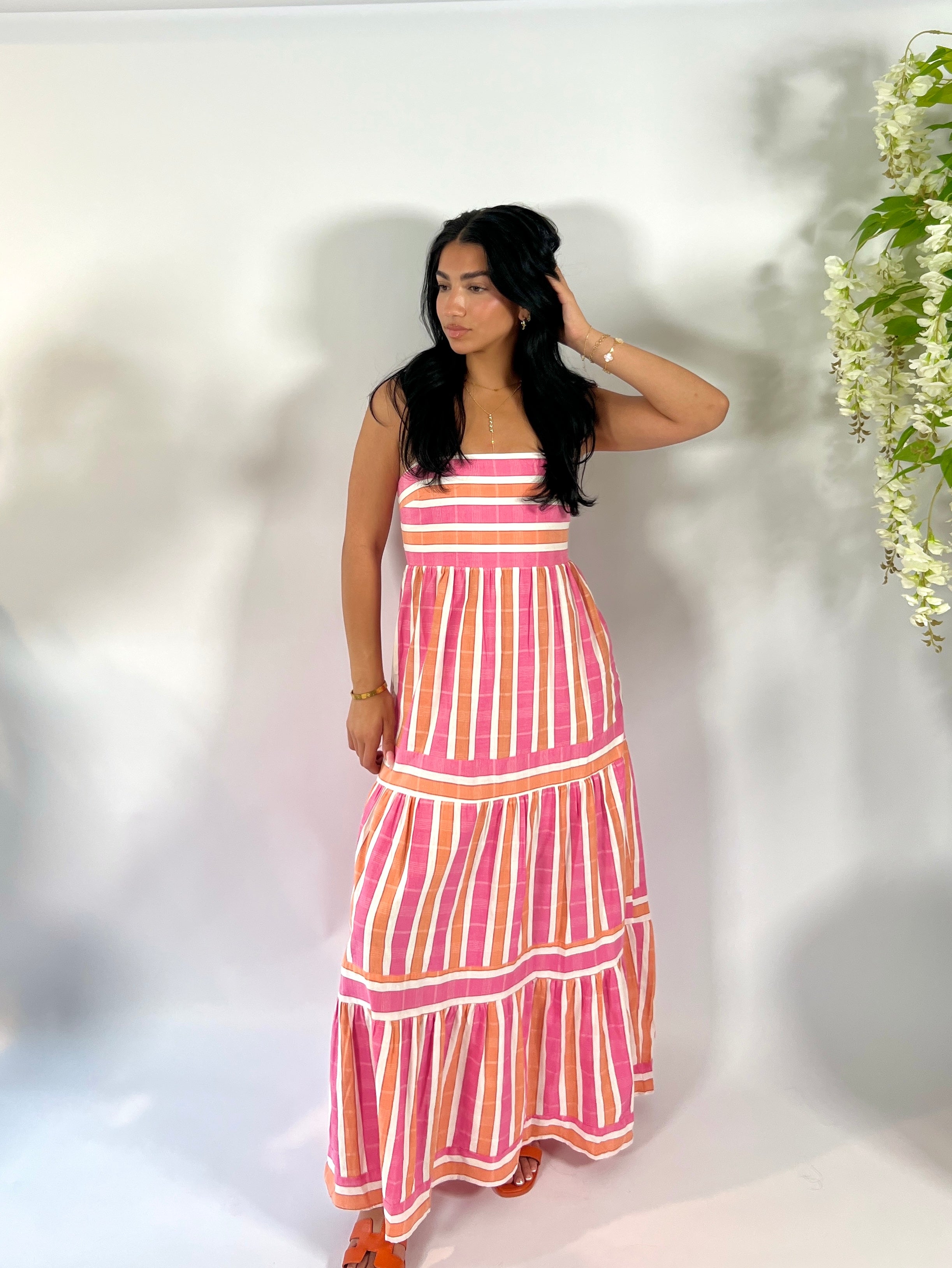 Sunset Cotton Maxi Dress