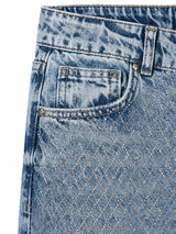 Crystal Distress Look Denim